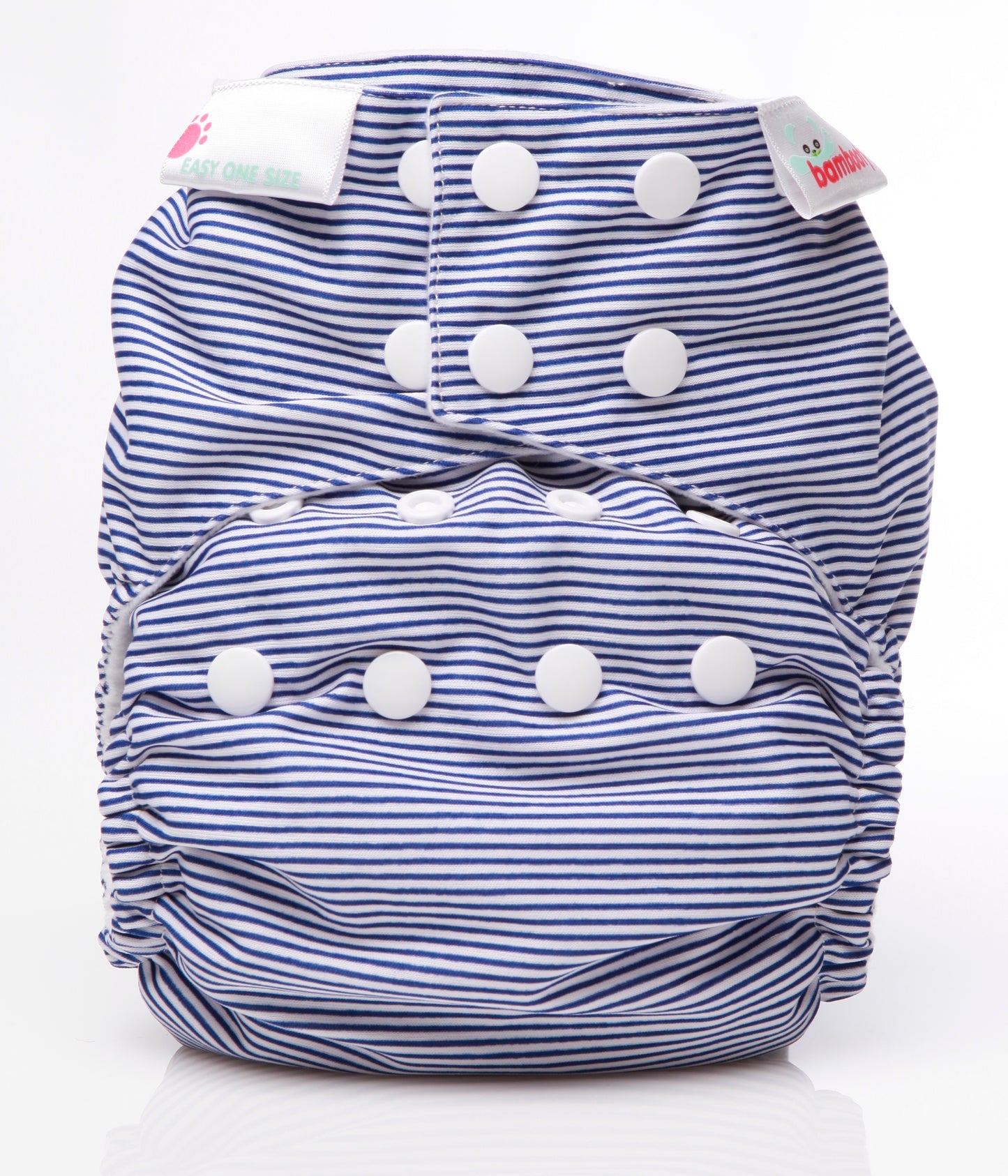 Bamboo - Snap in nappy - Navy Stripes