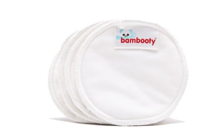 Bamboo Boobies Nursing Pads - Plain white, smooth finish